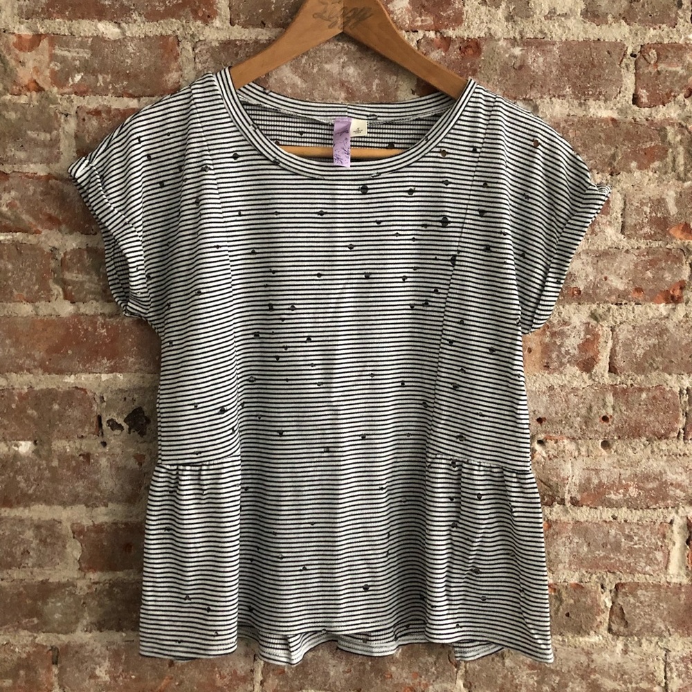 Black and White Peplum top